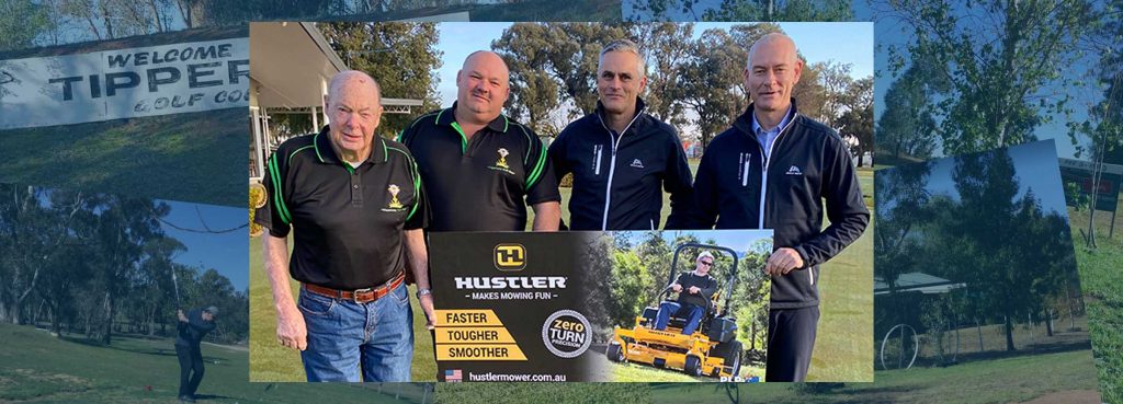 Officials from Tipperary and Golf NSW standing with a big poster