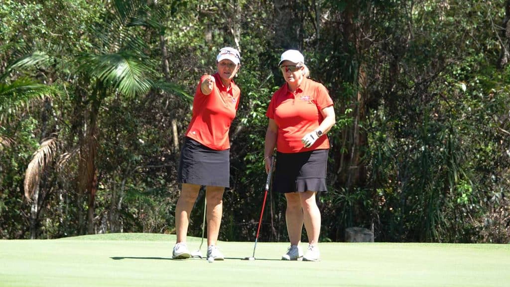 Golfers competing int he Keno Let's PLay Ambrose State Final