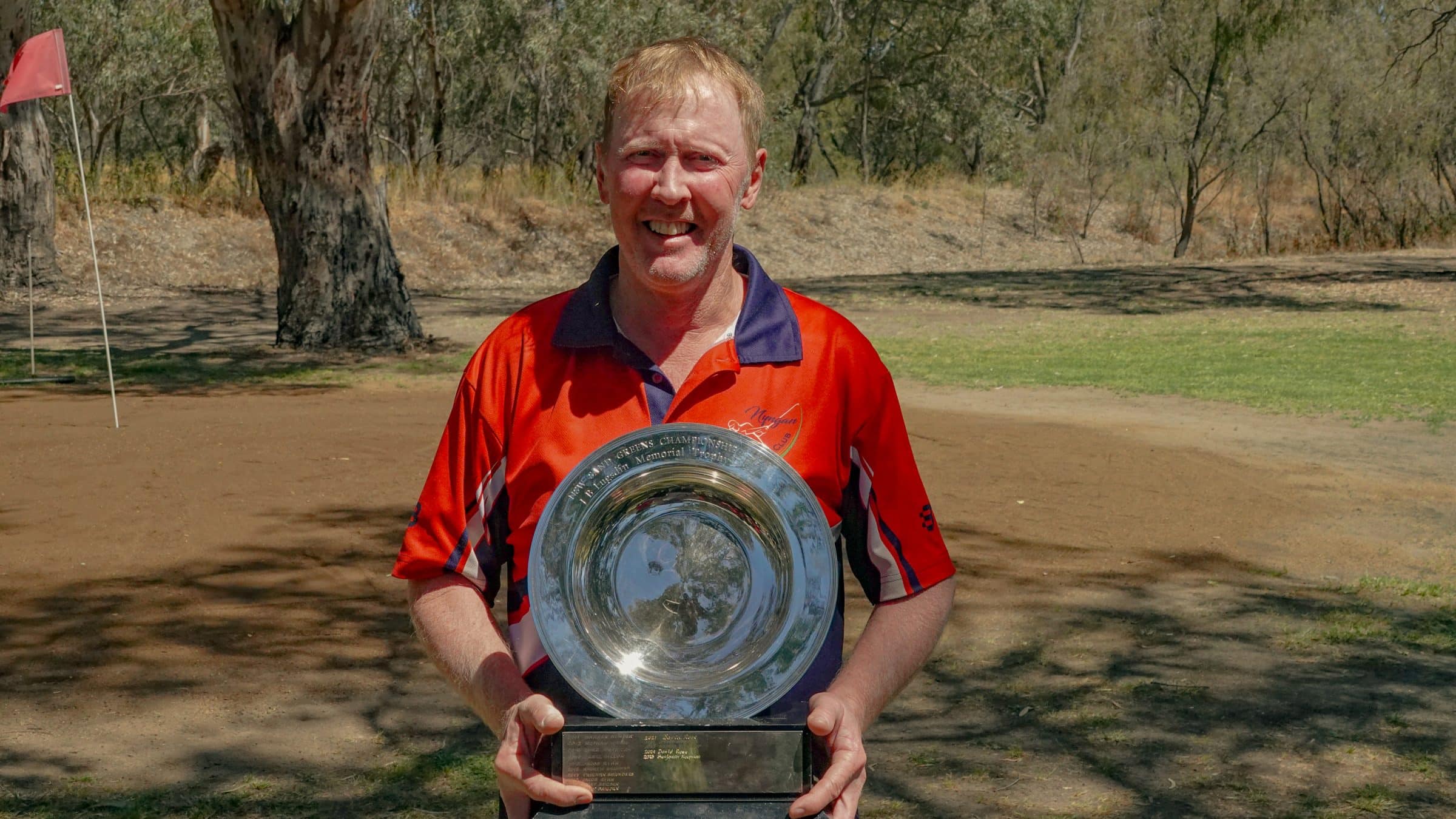 David Rose with his trophy